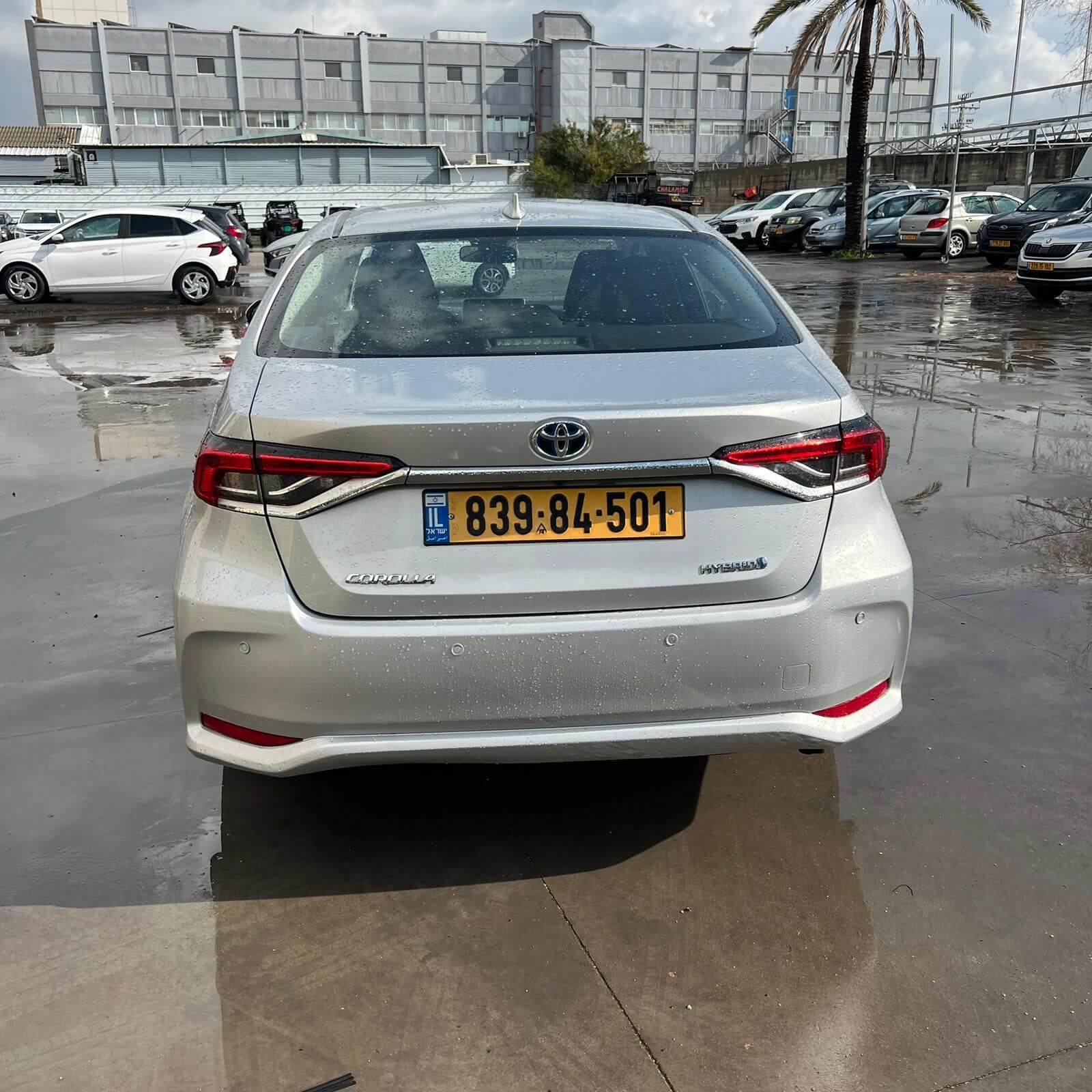 תצוגה אחורית טויוטה קורולה הייבריד 2019